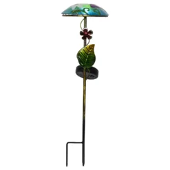 Lámpara LED solar Salona decorativa, azul/verde