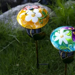 Lámpara LED solar Salona decorativa amarillo/verde