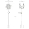 Lámpara LED solar 36578S, pincho de suelo, plata/negro, metal