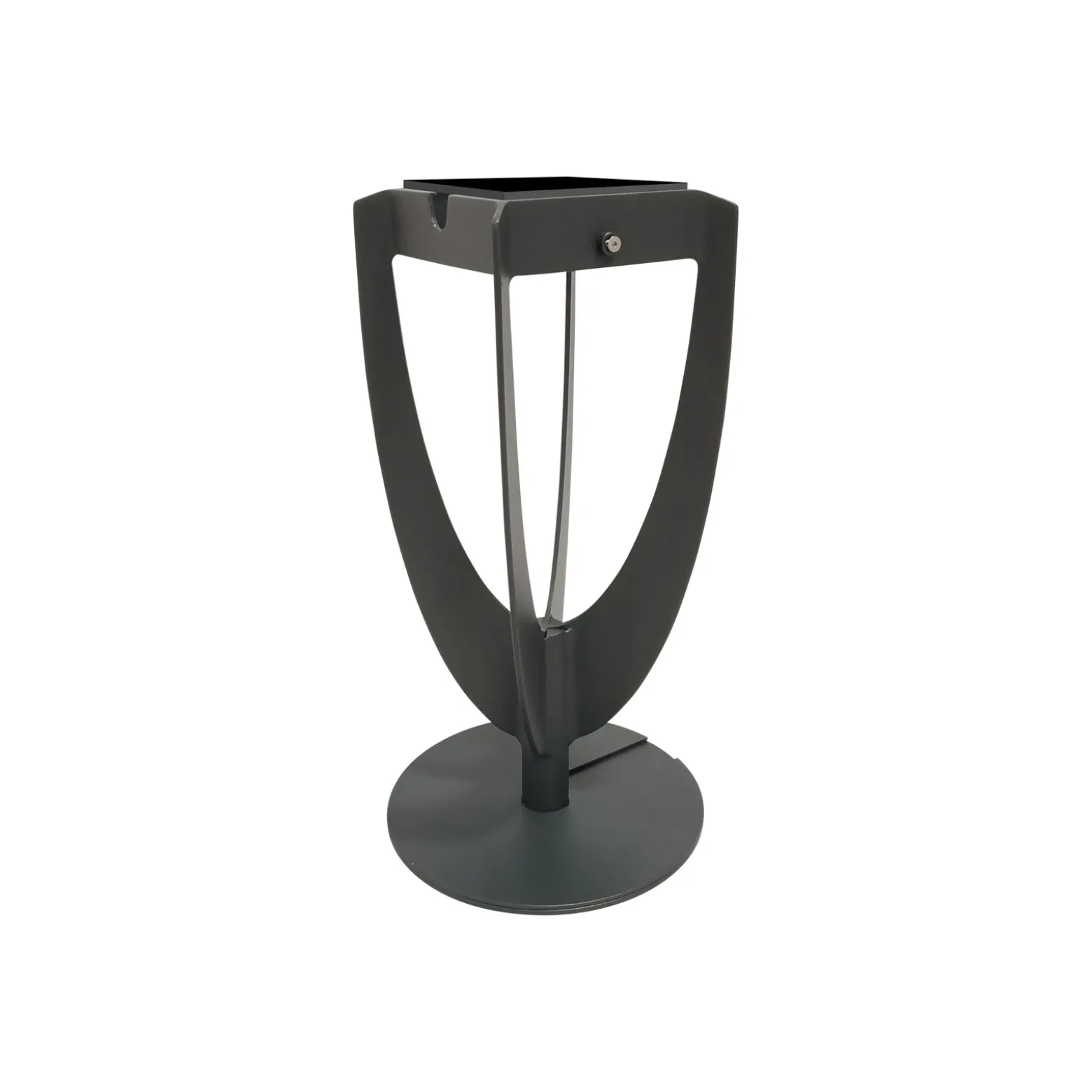 Lámpara LED solar Tulip con base, gris