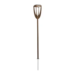 Lámpara LED solar Tulip con pica de tierra, corten
