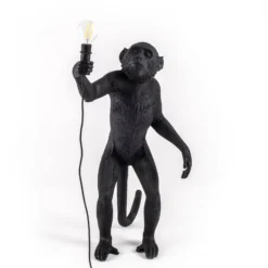 Lámpara LED terraza Monkey Lamp de pie negra