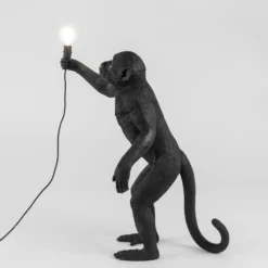 Lámpara LED terraza Monkey Lamp de pie negra