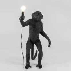 Lámpara LED terraza Monkey Lamp de pie negra