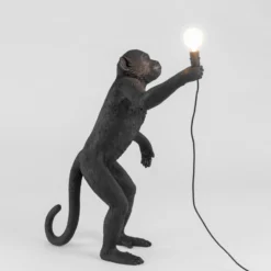 Lámpara LED terraza Monkey Lamp de pie negra