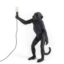 Lámpara LED terraza Monkey Lamp de pie negra