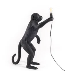 Lámpara LED terraza Monkey Lamp de pie negra