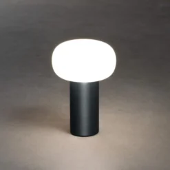 Lámpara mesa LED Antibes IP54 batería, RGBW, negro