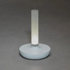 Lámpara mesa LED Biarritz IP54 batería CCT, blanco