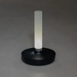 Lámpara mesa LED Biarritz IP54 batería, CCT, negro