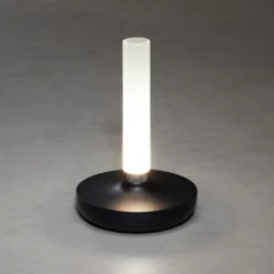 Lámpara mesa LED Biarritz IP54 batería, CCT, negro