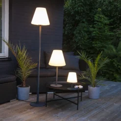 Lámpara mesa LED Gardenlight Creta, batería 26,5cm