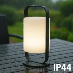 Lámpara mesa solar batería LED Casoli, alto 25 cm