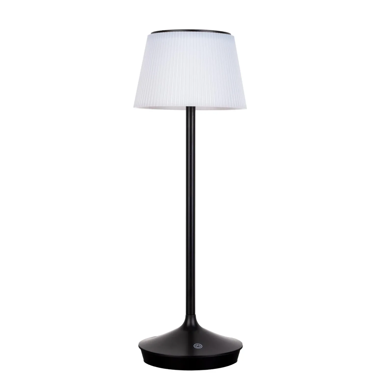 Lámpara mesa solar LED Emmi CCT recargable, negro