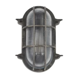 Lámpara naútica Porto oval, negro-plata