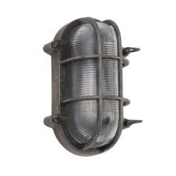Lámpara naútica Porto oval, negro-plata