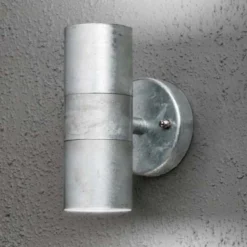 lámpara 2 puntos pared ext. Modena, galvanizada