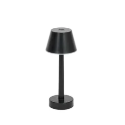 Lámpara recargable Lindby LED Gaja, negra, USB, IP44, RGBW, atenuable.