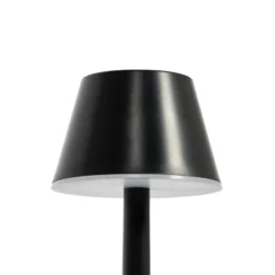 Lámpara recargable Lindby LED Gaja, negra, USB, IP44, RGBW, atenuable.