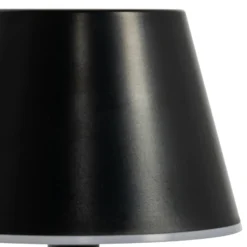 Lámpara recargable Lindby LED Gaja, negra, USB, IP44, RGBW, atenuable.
