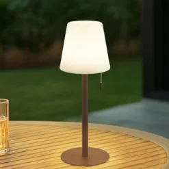 Lámpara recargable Lindby LED Azalea negro aluminio CCT regulable en altura