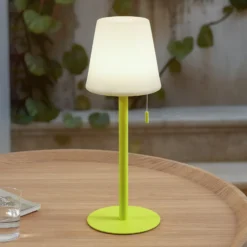 Lámpara recargable Lindby LED Azalea amarillo aluminio CCT regulable en