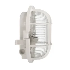 Lámpara resistente a la humedad Sotano Retro blanco 19 x 12 cm IP44 plástico