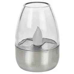 Lámparas de mesa LED solares Lindby Pedas, juego de 10, gris