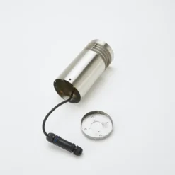 Lámpara sobremuro Arcchio Caramia, 23 cm, acero inoxidable, resistente al agua