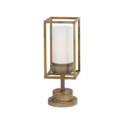 Lámpara sobremuro Cubic³ 3369 latón antiguo/opal
