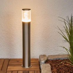 Lámpara sobremuro LED Belen, acero inoxidable