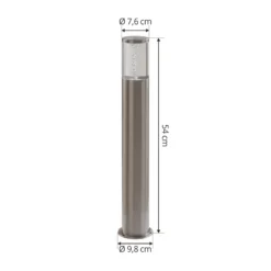 Lámpara sobremuro LED Belen, acero inoxidable