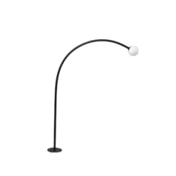 Lámpara sobremuro LED Cuca, negro, acero inoxidable/vidrio, altura 65 cm