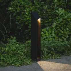 Lámpara sobremuro LED MARSET Domus, altura 55 cm, negro, aluminio