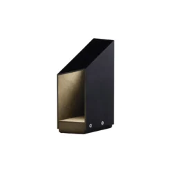 Lámpara sobremuro LED MARSET Domus, altura 26 cm, negro, aluminio