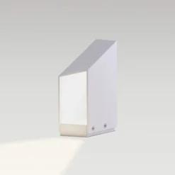 Lámpara sobremuro LED MARSET Domus, altura 26 cm, blanco, aluminio