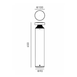 Lámpara sobremuro LED «Mona» de Molto Luce, Ø 10 cm, aluminio, altura 45 cm