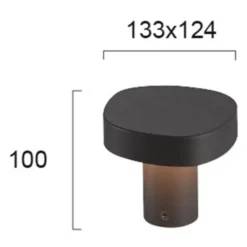 Lámpara sobremuro LED Onda, IP54, altura 10 cm