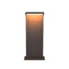 Lámpara sobremuro LED Ravi, antracita, altura 50 cm, metal, IP65