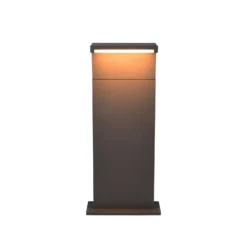 Lámpara sobremuro LED Ravi, antracita, altura 50 cm, metal, IP65