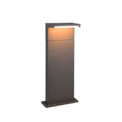 Lámpara sobremuro LED Ravi, antracita, altura 50 cm, metal, IP65