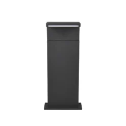 Lámpara sobremuro LED Ravi, antracita, altura 50 cm, metal, IP65