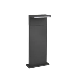 Lámpara sobremuro LED Ravi, antracita, altura 50 cm, metal, IP65