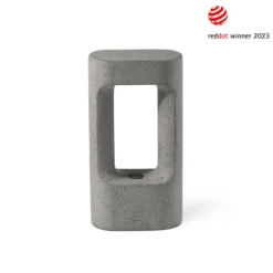 Lámpara sobremuro LED Totem, gris, hormigón, altura 28,5 cm