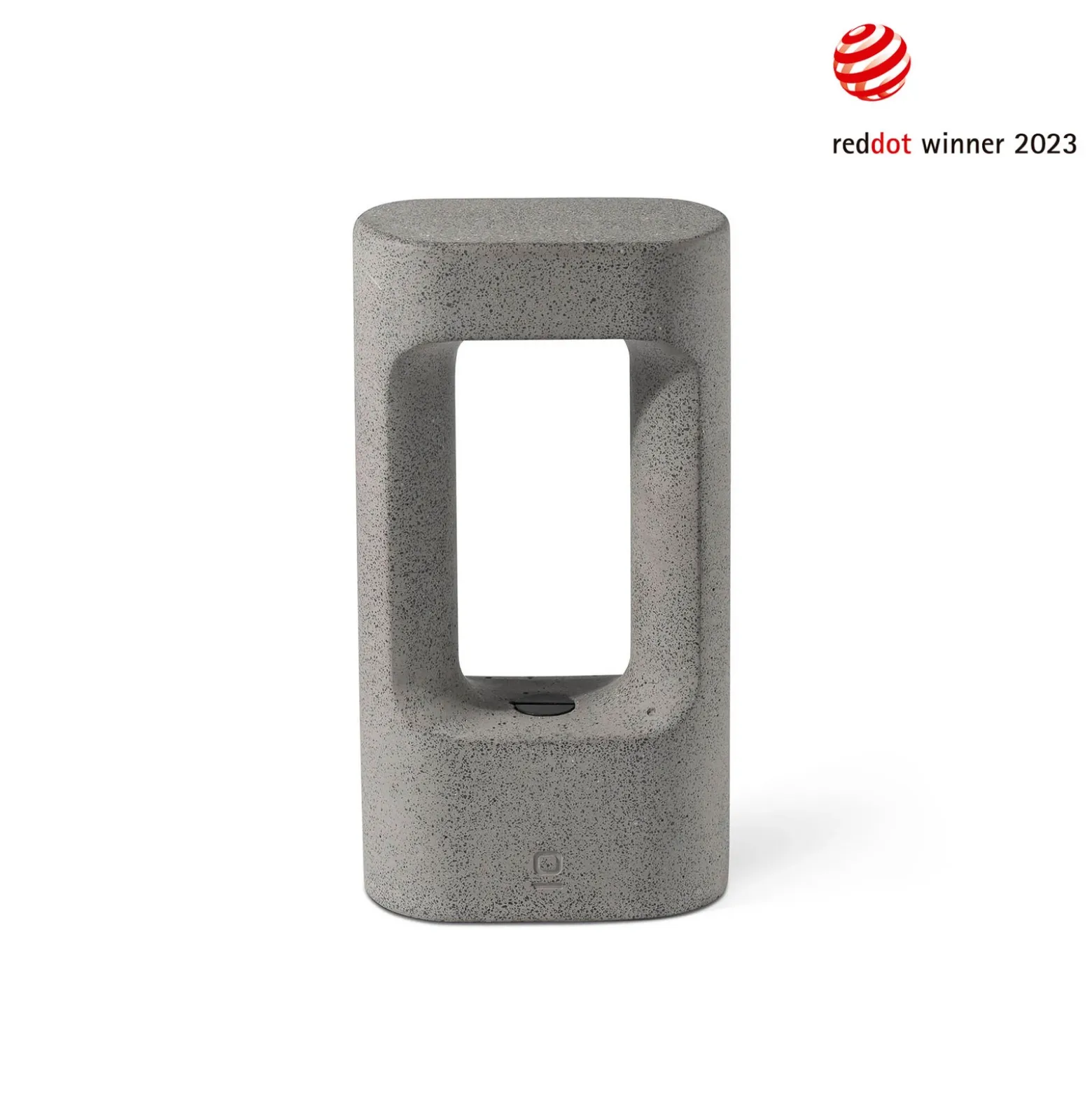 Lámpara sobremuro LED Totem, gris, hormigón, altura 28,5 cm