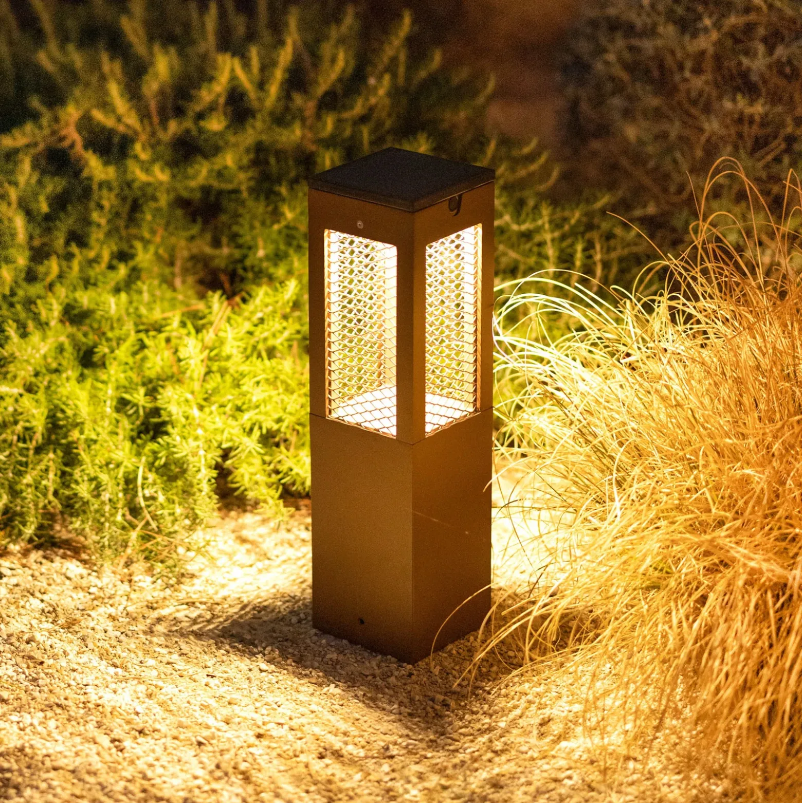 Lámpara sobremuro LED Tradition Sensor Corten 40cm