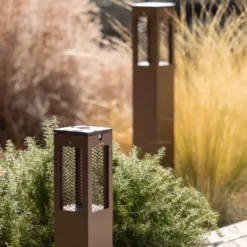 Lámpara sobremuro LED Tradition Sensor Corten 40cm