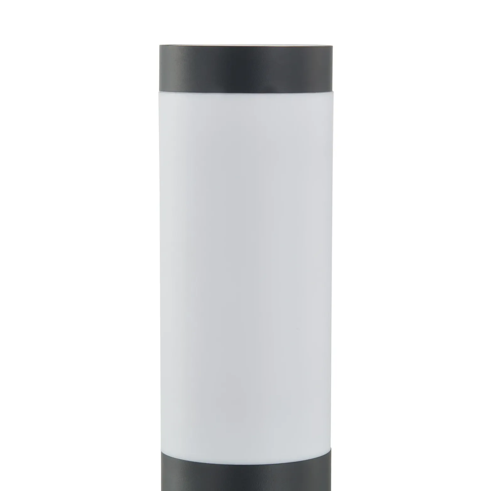 Lámpara sobremuro Lindby Statius, 45 cm, antracita/ópalo, acero inoxidable