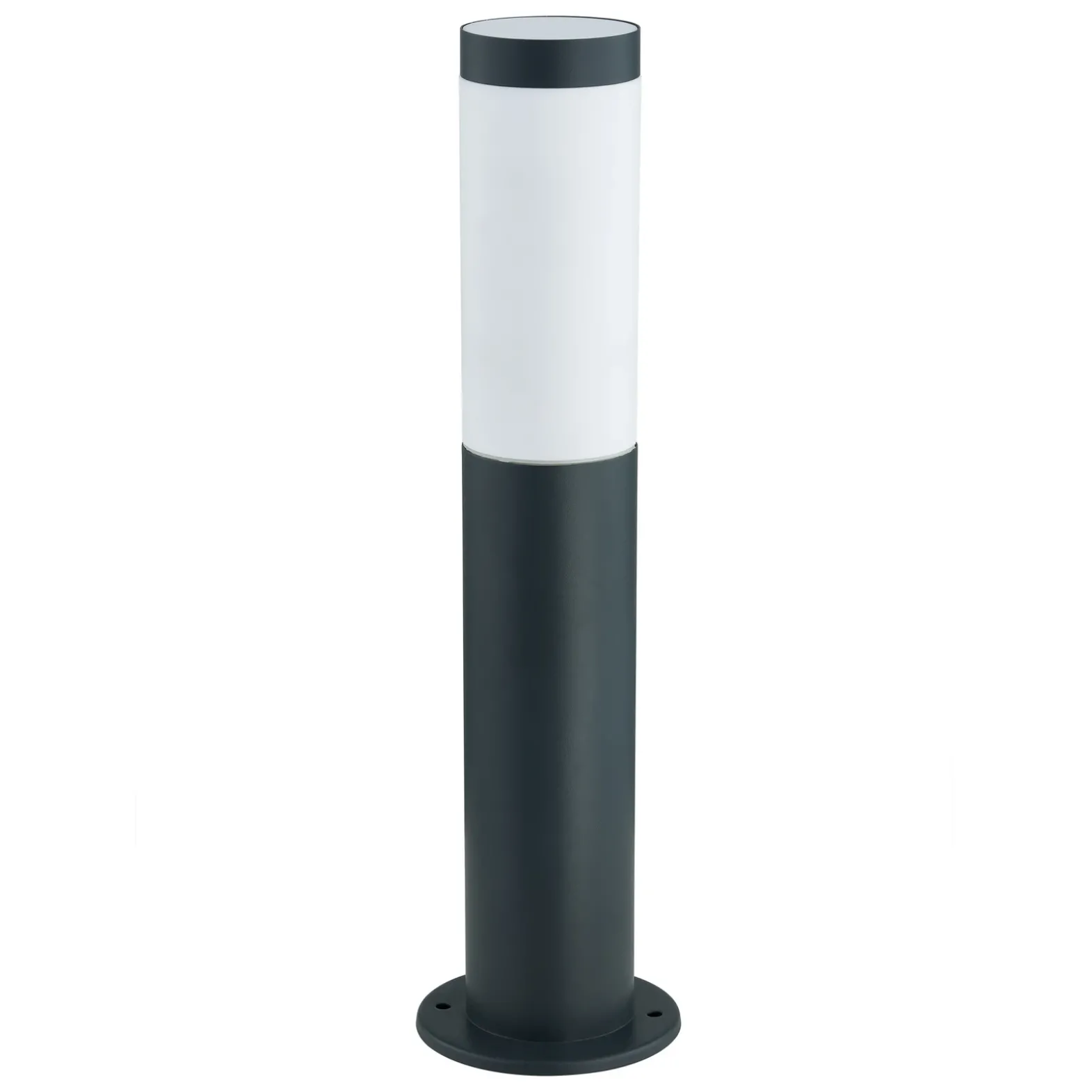 Lámpara sobremuro Lindby Statius, 45 cm, antracita/ópalo, acero inoxidable