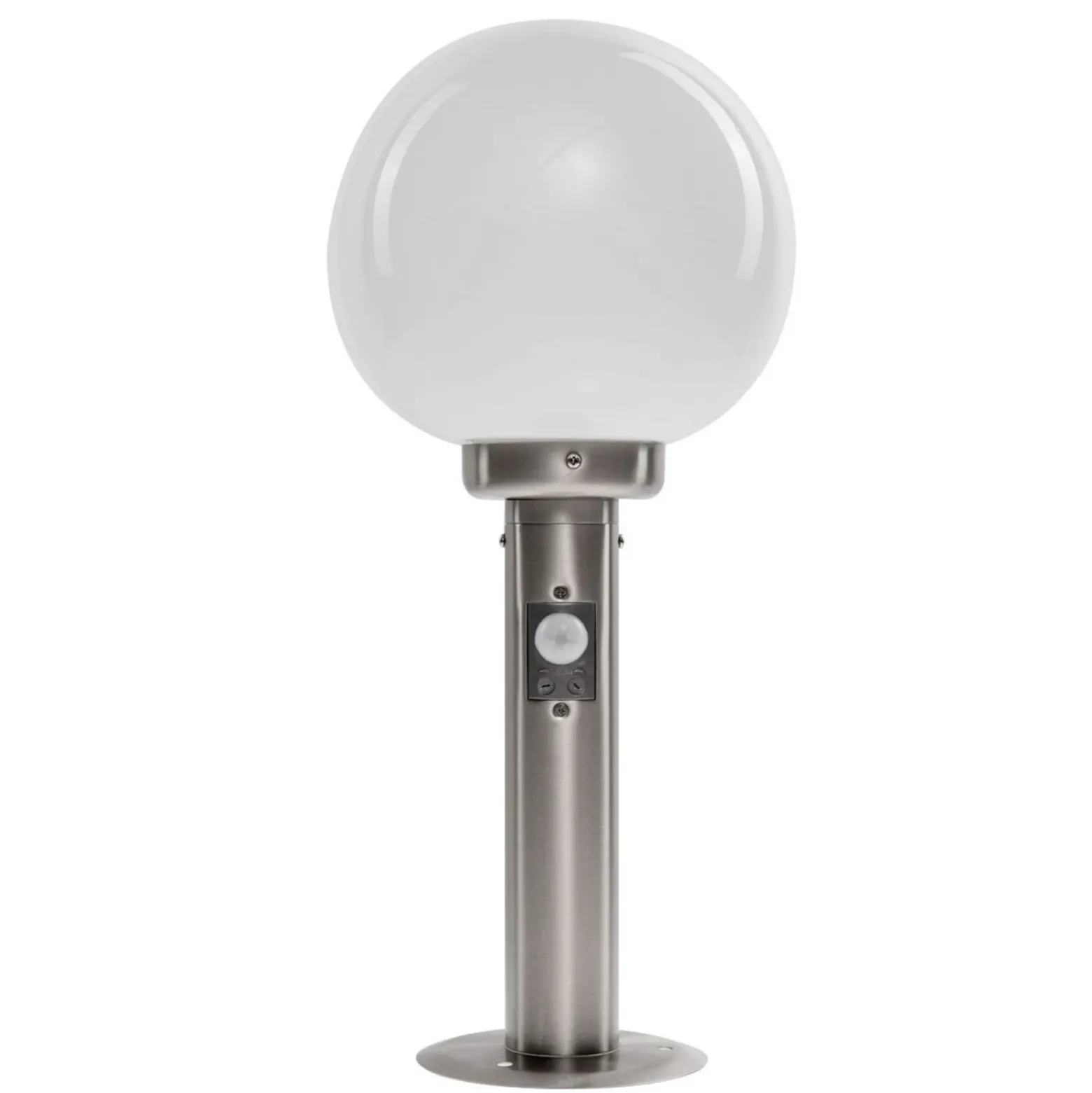 Lámpara sobremuro Lindby Vedran, 45 cm, acero inoxidable, sensor